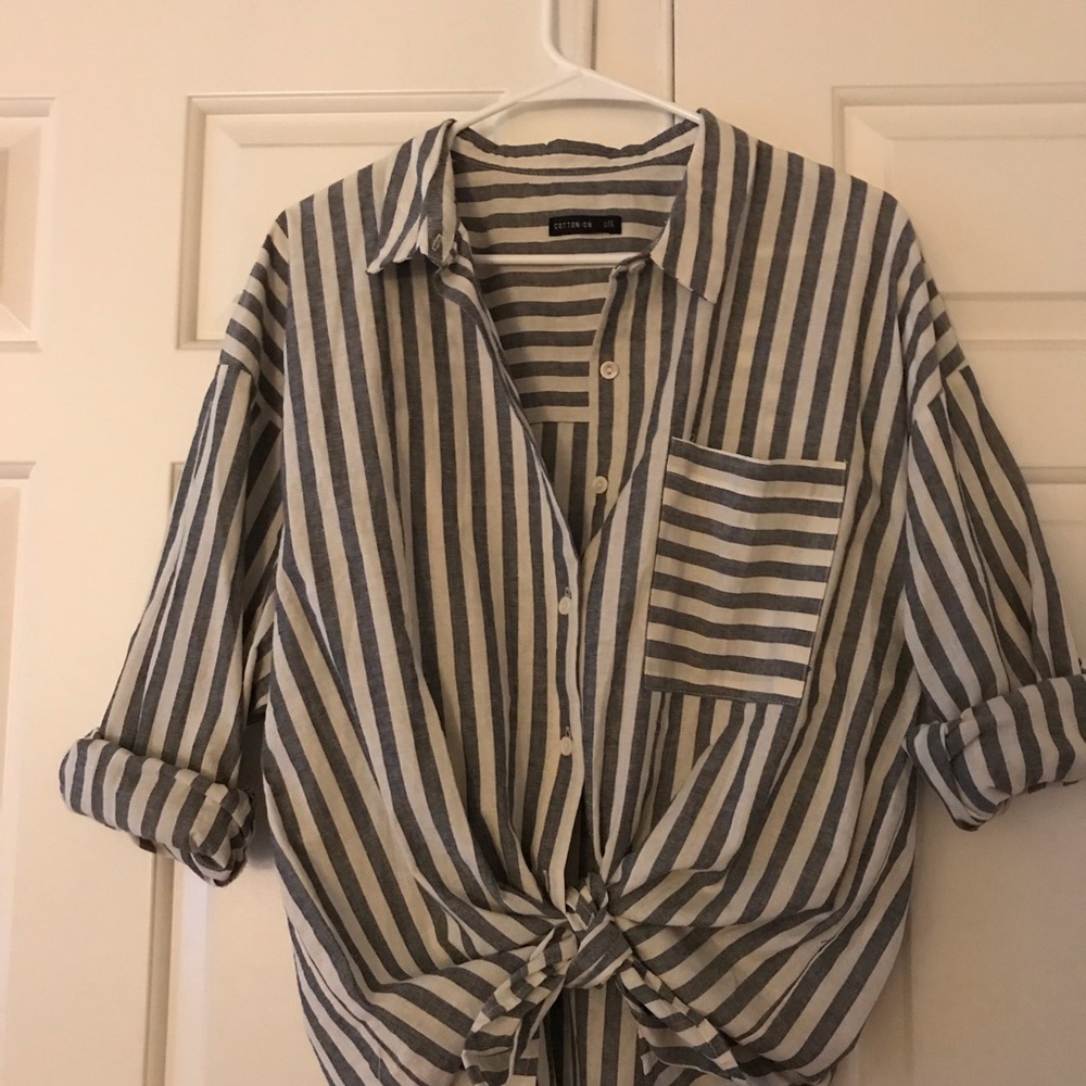 Cotton On Striped Button Up